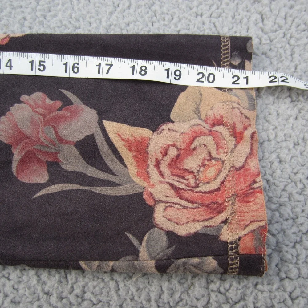 Solitaire Jacket Size M Brown Floral Faux Suede Boho Festival Flower Anthropolog